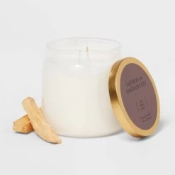 2-Wick 16oz Glass Jar Candle Saffron and Sandalwood - Threshold™ -Threshold Sales Shop GUEST 026b4c99 23b4 4d68 94e8 a123ce460367