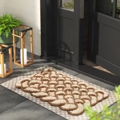 1'6"x2'6" Lovers Knot Coir Doormat Cream/Brown - Threshold™