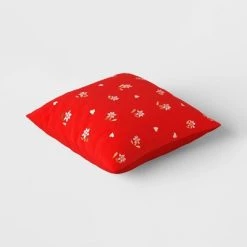 Square Embroidered Floral and Hearts Pillow Red/Pink/Metallic Gold - Threshold™ -Threshold Sales Shop GUEST 0e431101 459f 4f28 9b4e 6da5d791a5c9