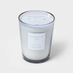 Colored Vase Glass with Dustcover Rainwater Lily Candle Gray - Threshold™ -Threshold Sales Shop GUEST 1a738ead 7e7a 4f46 b4ff 79439b3488d0