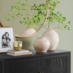 Small Ceramic Rustic Artisan Vase - Threshold™