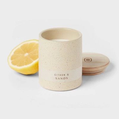 GUEST_2b828cfe-c65f-4833-931a-1c0704ef29f8.jpg 6oz Matte Textured Ceramic Wooden Wick Candle Ivory/Citron and Sands - Threshold™ -Threshold Sales Shop GUEST 2b828cfe c65f 4833 931a 1c0704ef29f8
