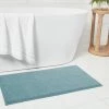 20"x34" Fine Chenille Memory Foam Bath Rug - Threshold™ Aqua