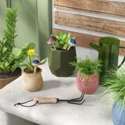 Traditional 3pk Ceramic Mushroom Pot Stake - Threshold™