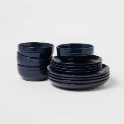 12pc Stoneware Westfield Dinnerware Set - Threshold™ Blue -Threshold Sales Shop GUEST 34909062 9ab2 4b58 901c 390867e75338