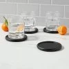 4pk Acacia Modern Coasters Black - Threshold™