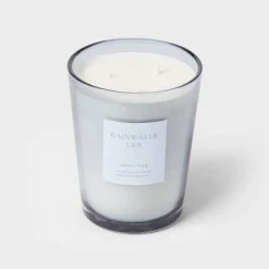 Colored Vase Glass with Dustcover Rainwater Lily Candle Gray - Threshold™ -Threshold Sales Shop GUEST 4dd3a894 6c80 4248 a2de 93743bf8dee9