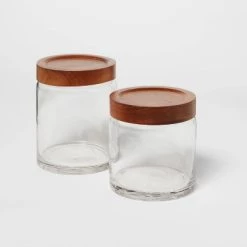 Canister Acacia/Glass Small - Threshold™ -Threshold Sales Shop GUEST 58c27f48 3c9b 425d 8d59 d27b4bfbae37