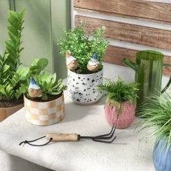 Traditional 3pk Ceramic Gnome Pot Stake - Threshold™