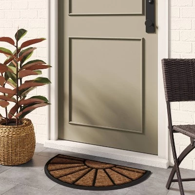 GUEST_76657ddb-8c5d-423a-b7e6-1cee1588bcac.jpg 1'6"x2'6" Half Moon Rubber Coir Doormat Black - Threshold™ -Threshold Sales Shop GUEST 76657ddb 8c5d 423a b7e6 1cee1588bcac