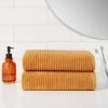 Quick Dry Ribbed Bath Towel Set - Threshold™ Light Gray
