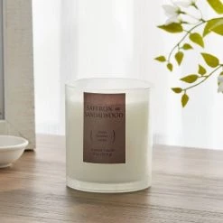 1-Wick 11oz Glass Jar Candle Saffron and Sandalwood - Threshold™
