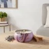 12oz Marble Tin Candle Lavender Woods Purple - Threshold™
