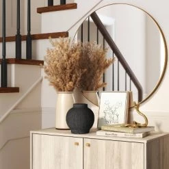 Round Ceramic Vase Black - Threshold™