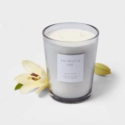 Colored Vase Glass with Dustcover Rainwater Lily Candle Gray - Threshold™ -Threshold Sales Shop GUEST 89cc3a1b 8d7e 4237 ab9b 00456900a3cb