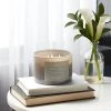 14oz Lidded Gray Glass Jar Crackling Wooden 3-Wick Candle with Paper Label Rainwater Lily - Threshold™ -Threshold Sales Shop GUEST 956f10a1 73cb 45ab 8b9c 6c121a444849