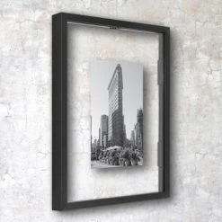 8" x 10" Float Thin Gallery Frame Black - Threshold™
