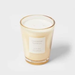 Colored Vase Glass with Dustcover Cashmere Vanilla Candle Ivory - Threshold™ -Threshold Sales Shop GUEST a291dce8 08cb 4de3 9d0d fe8765311b91