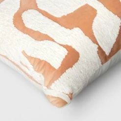 Oversize Geometric Patterned Chenille and Velvet Lumbar Throw Pillow - Threshold™ Terracotta/ivory -Threshold Sales Shop GUEST a60498d1 edbe 4276 8e5f 5c204b6a88da