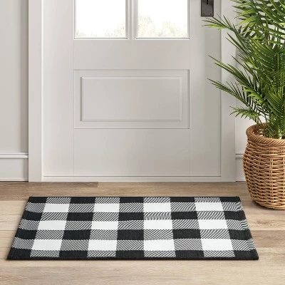 GUEST_afd7b548-5626-4ea1-820b-7da53b055006.jpg 2'x3' Washable Reversible Scatter Indoor/Outdoor Accent Rug Black/White - Threshold™ -Threshold Sales Shop GUEST afd7b548 5626 4ea1 820b 7da53b055006