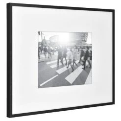 Thin Gallery Matted Photo Frame Black - Threshold™