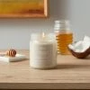 Tinted Glass Coconut and Honey Lidded Jar Candle Taupe 8oz - Threshold™