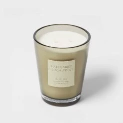 Colored Vase Glass with Dustcover Watermint and Eucalyptus Candle Green - Threshold™ -Threshold Sales Shop GUEST c7ced8f8 1486 4167 bf53 4e77271a3df4