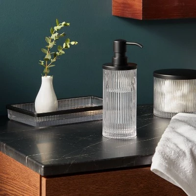 GUEST_e1232406-776f-40a7-bf9c-e298d3464503.jpg Ribbed Glass Soap Pump Black - Threshold™ -Threshold Sales Shop GUEST e1232406 776f 40a7 bf9c e298d3464503