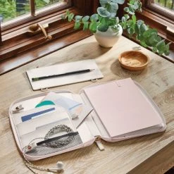 Zipper Tech Case with Pockets and 60 Page 0.3" Rule Notebook Blush - Threshold™